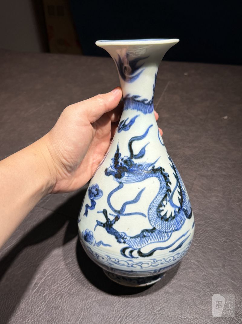 元 青花龙纹玉壶春瓶 - 图5